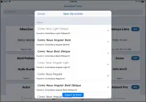 Install Fonts on iPad