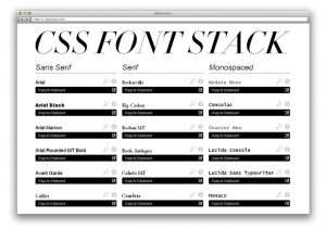 CSS Font Stack