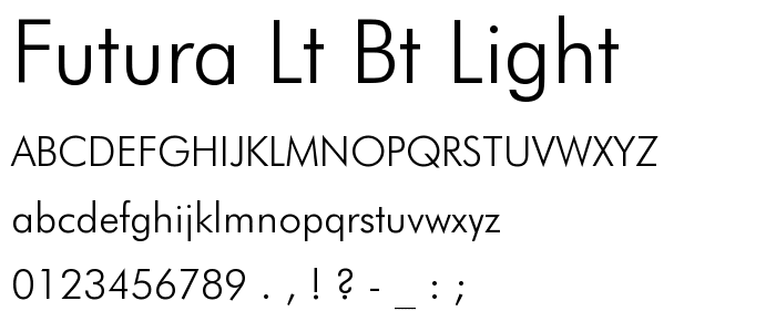 futura-bt-light-font