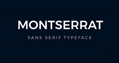 Google Fonts Montserrat