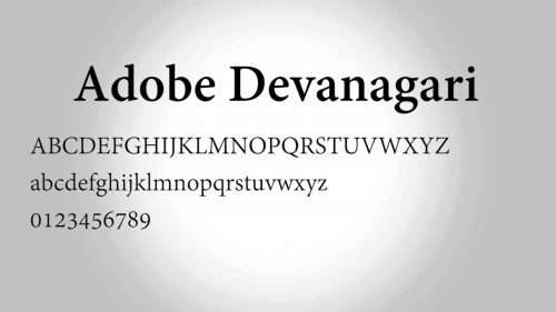 Adobe Devanagari Font Free Download