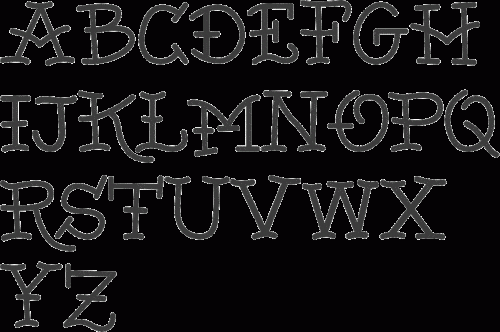 Traditional Tattoo Font Numbers