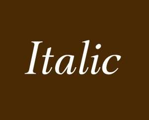 italic-font