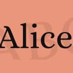 alice-regular-font